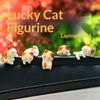 Cute Cat Figurine Mini Kitten Ornament Cartoon Animal Desktop Decor For Computer Monitor Edge Office Home Display Gifts