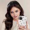 Women Headband Dot Print Knotted Design Wide Brim Sponge Padding Hair Hoop Leisure Casual
