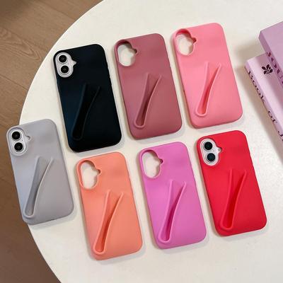 Phone Cases for iPhone 11 13 16 Pro Max iPhone 14 15 Pro Max 12 13 Pro Max 13 Pro 14 Pro Lipstick Color Silicone Anti-fall Mobile Phone Case