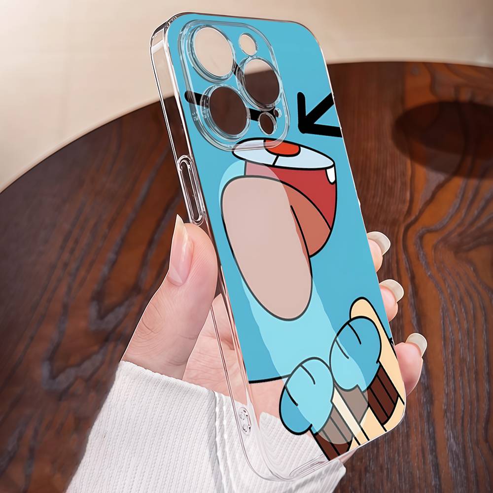Die erstaunliche Welt von Gumball Hülle für IPhone 17 16 15 14 13 12 Mini 11 Mini Pro Max Transparente Silikonhülle