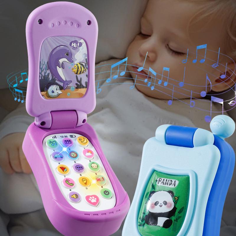 Children Puzzle Early Education Multifunctional Music Mobile Phone Baby Simulation Model Telephone Cartoon Lighting Toy Gift