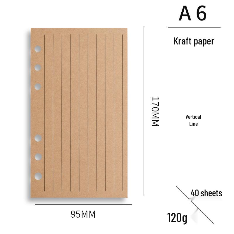 A6 Loose-Leaf Multi-Functional Planner: Daily/Weekly Plan & Accounting Inserts - Removable Inner Pages Replacement