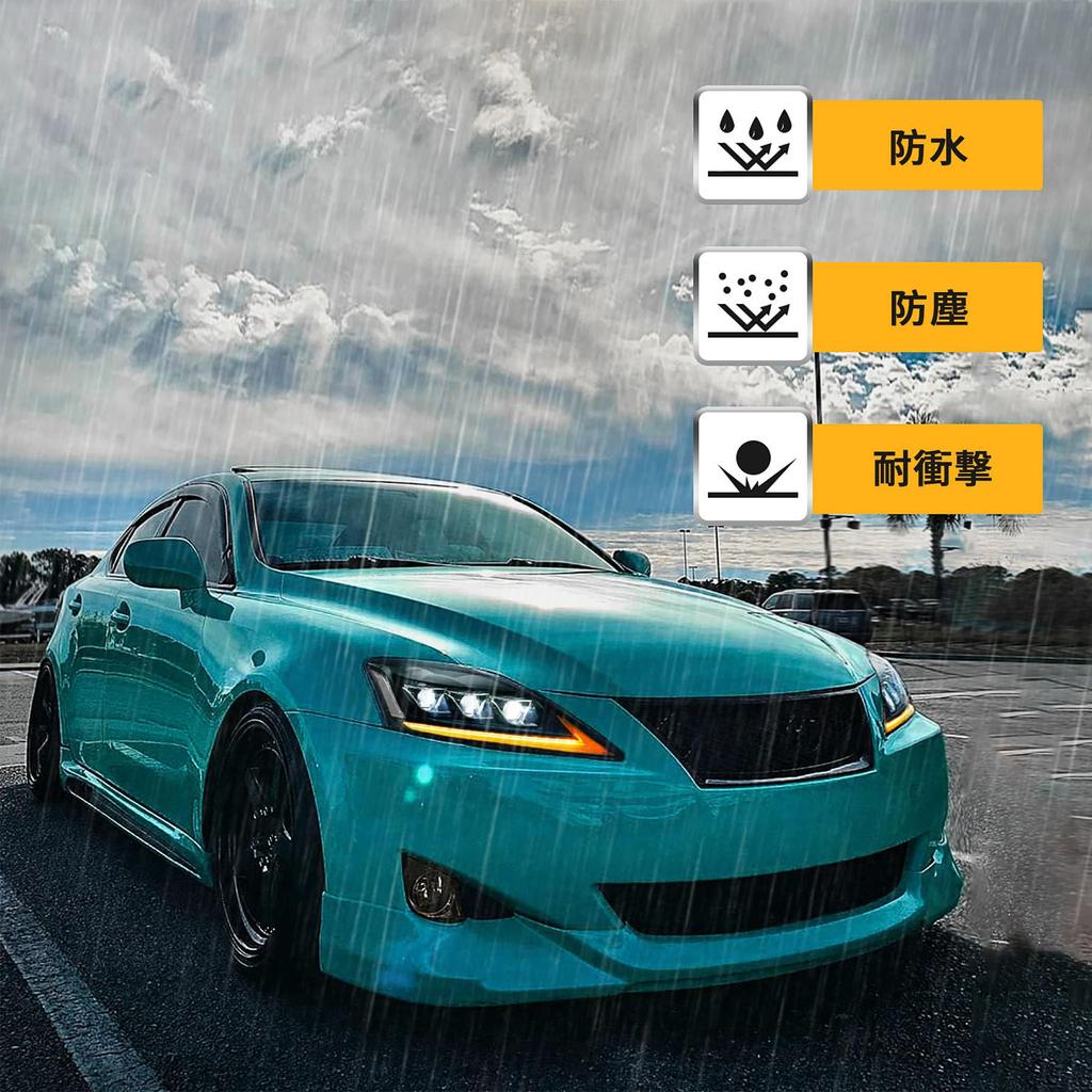 VLAND Lexus IS250 Far IS350 ISC ISF GSE20 USE20 Semnalizator care curge Toate farurile cu LED-uri Stânga și Dreapta Set 2 bucăți Transparent PENTRU FAURI LEXUS IS250