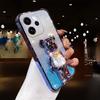 For OPPO Reno 15 Pro 15F Case with Cartoon 3D Bear Stand Luxury Slim Gradient Plating Glitter Girls Stylish For OPPO Reno 15F 15 Pro Back Cover
