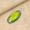 Peridot Edelstein Anhänger 925 Sterling Silber Handgefertigter im Labor hergestellter Schmuck für Jahrestagsgeschenk