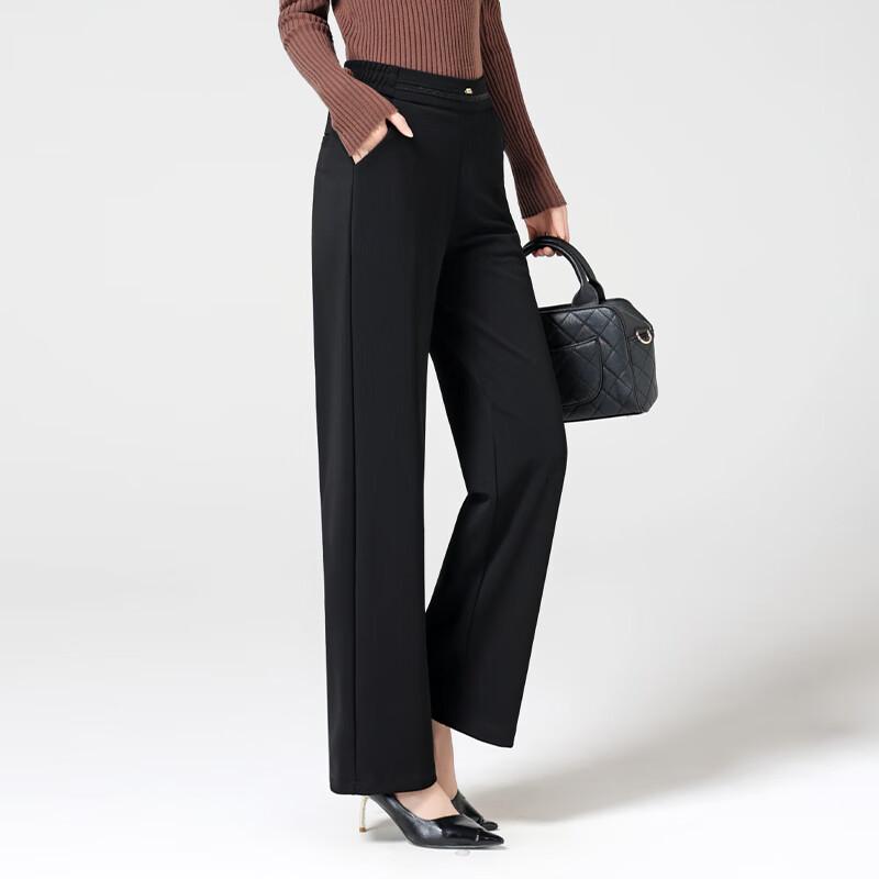 Women's High-Waisted Draped Wide-Leg Casual Pants