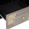 TV Stand with Shelf Gray 100 x 33 x 46 cm Solid Mango Wood