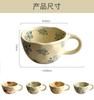 Ins Korean Style Ceramic Mugs Coffee Cups Hand Pinched Irregular Flower Milk Tea Cup Oatmeal Breakfast Mug Drinkware Kitchen