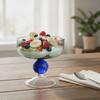 Hohe Füße Glas Eisbecher 270 ML Dessertschale Exquisite Obstsalatschale Café