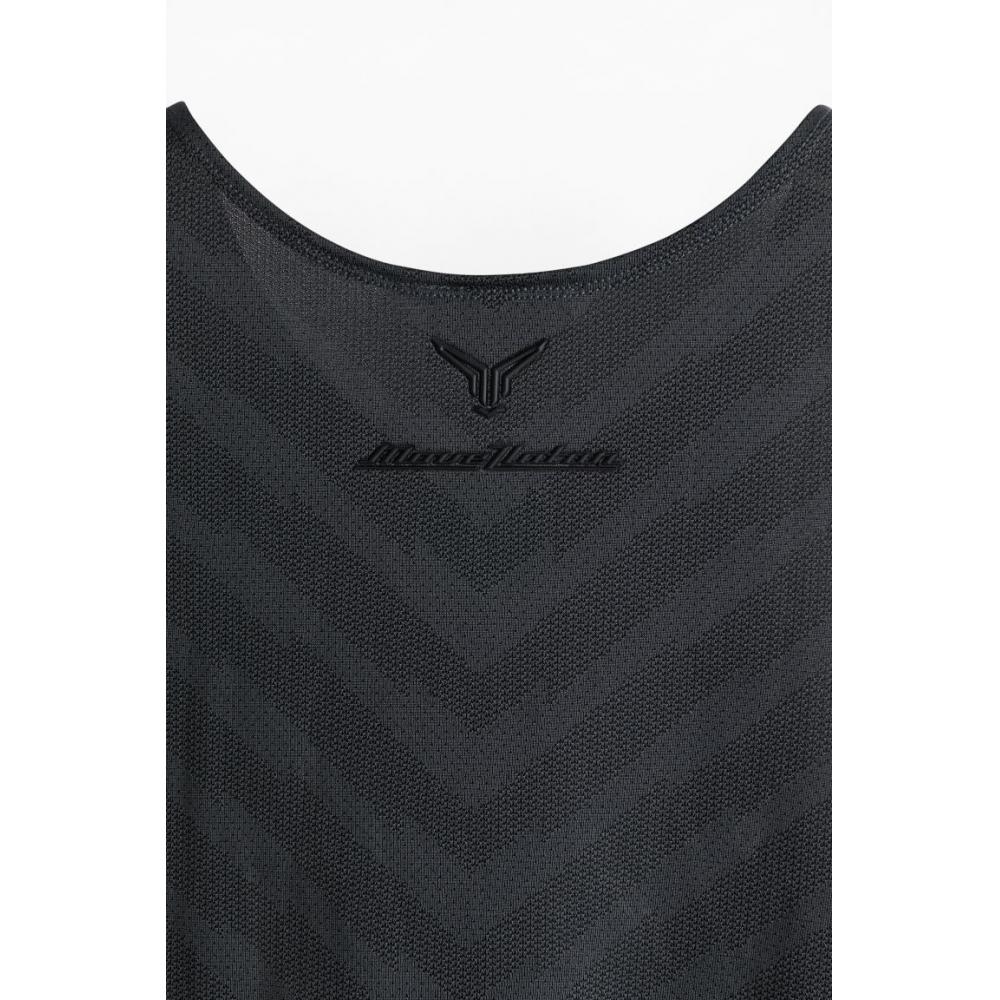 H M Sleeveless Sport Top Regular Fit dryMove Black Patterned