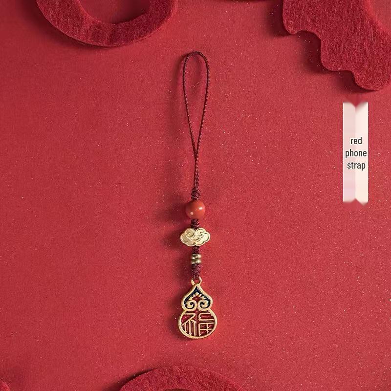 

Подвеска для телефона и брелок в древнем стиле, песочное золото, тыква Фу Лу
