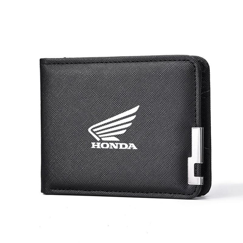 Men Wallet Leather Business Bank Card Coin Purse Card Holder Pocket For HONDA Hornet NT1100 CBR CB Shadow PCX VFR XADV Forza XK6