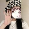 Hat Women's Autumn New Cloud Hat Chessboard Gebere Retro Fashion Breathable Painter Hat