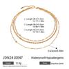 Uworld Gioielli Semplici Placcato Oro 18K Collana a Strati Catena Piatta Serpente Collana a Corda Serpente in Acciaio Inossidabile Regalo