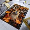 Tappeto con Stampa Renna Foglia Multimisura per Camera da Letto Soggiorno Comodino Divano Tappetino Pavimento Decorazione Casa Moderna Tappeto Area Spedizione Veloce