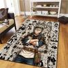 Black Clover Carpet Rug For Living Room Bedroom Home Sofa Decoration Kids Play Nonslip Floor Mat