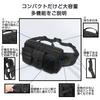 IDEASHOW Waist Multifunctional Waist Pouch with 11 Adjustable Front Pocket for Small Shoulder Hip for and More 2-Way Bag, Pockets, Belt, Partitions,