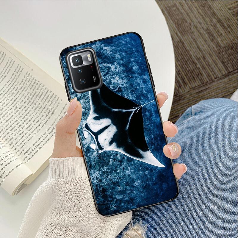 Ocean Animal Manta Ray Phone Case For Xiaomi Redmi Note 11 10 Pro Note 8 Pro 9Pro Note9 9S 10S 9T Redmi 10 9C 9A