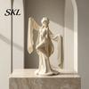 Traditional Chinese Home Decor 3D Printed Ancient Dancer Ornament, Elegant Flowing Water Sleeve Figurine, Style Dancing Girl Ornament Oriental