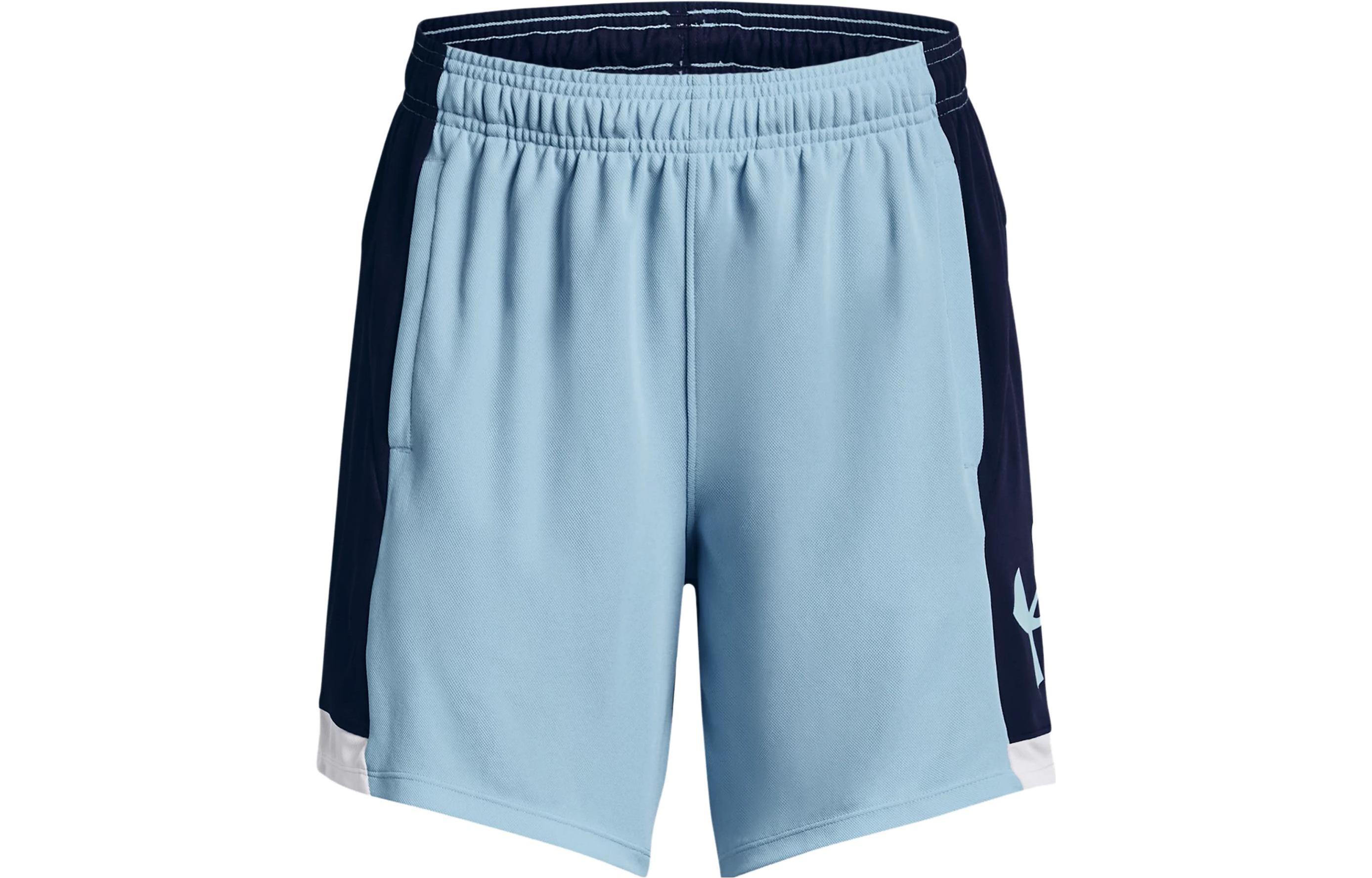 Under Armour Baselin Sports Shorts Women s Blue Moderate Knitted Shorts 1370301-490 LG