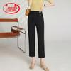LangSha Women's High-Waist Straight Leg Capri Pants