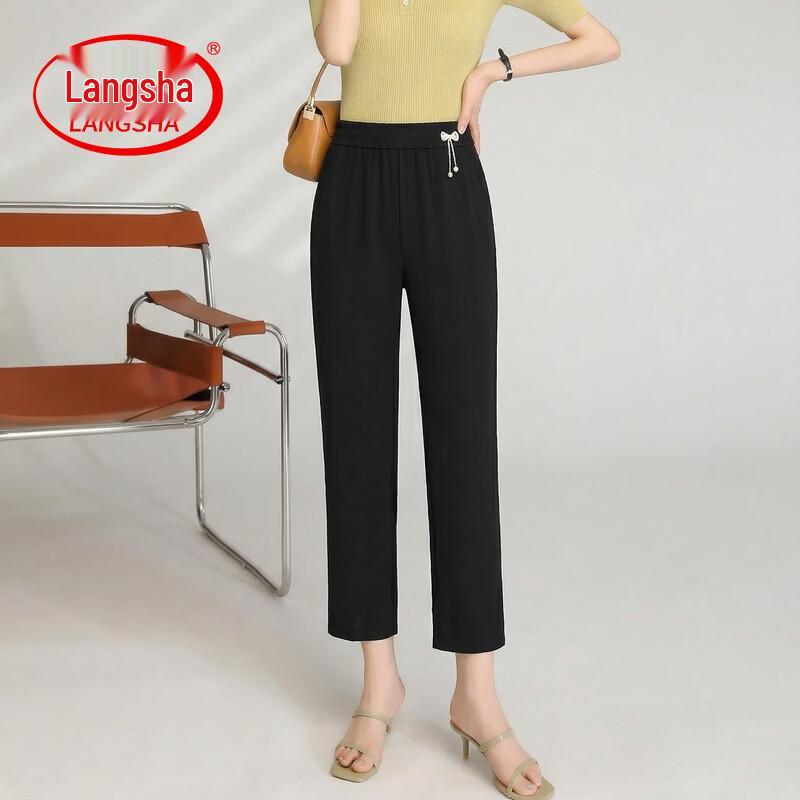 

LangSha Women s High-Waist Straight Leg Capri Pants 5XL