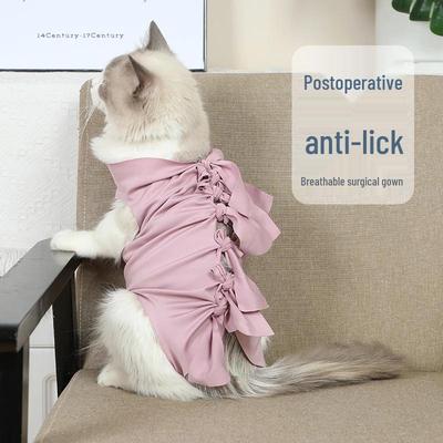 New Arrival: Adjustable Anti-Lick Suit for Female Cats - Breathable Post-Surgery Sterilization Wear