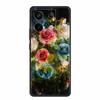For Redmi Note 13 pro Case Pink Phone Case Fashion Silicone TPU Soft Back Cover Redmi Note 13 Pro Flower Capa 6.67" Cats Coque