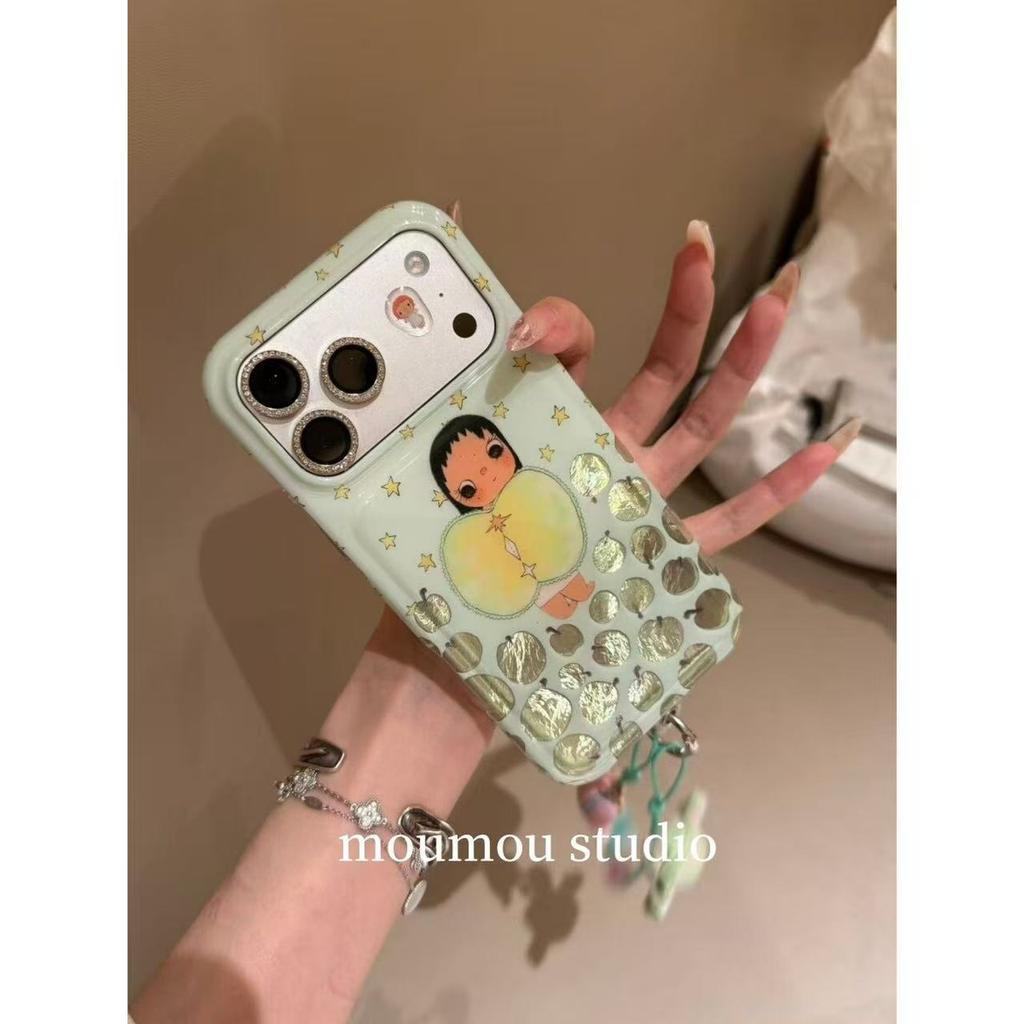 ins Korean green Apple Xiaoyu is suitable for Apple iPhone17promax mobile phone case 16pro women's 15.