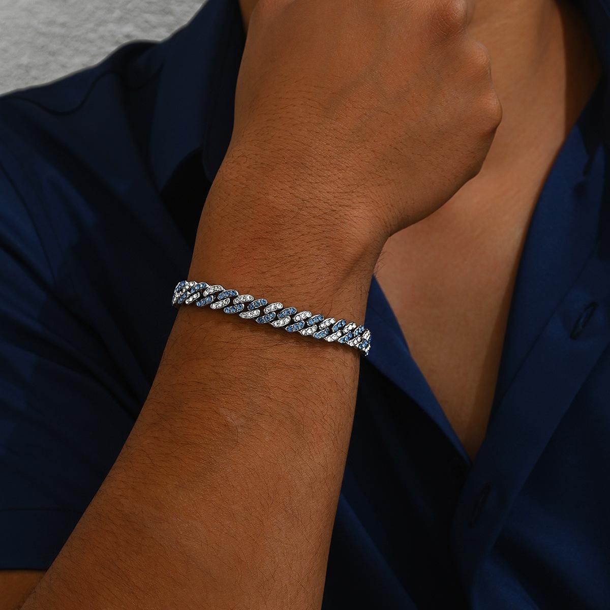 

Новый модный мужской браслет геометрический нерегулярный дизайн браслет универсальная хип-хоп цепь