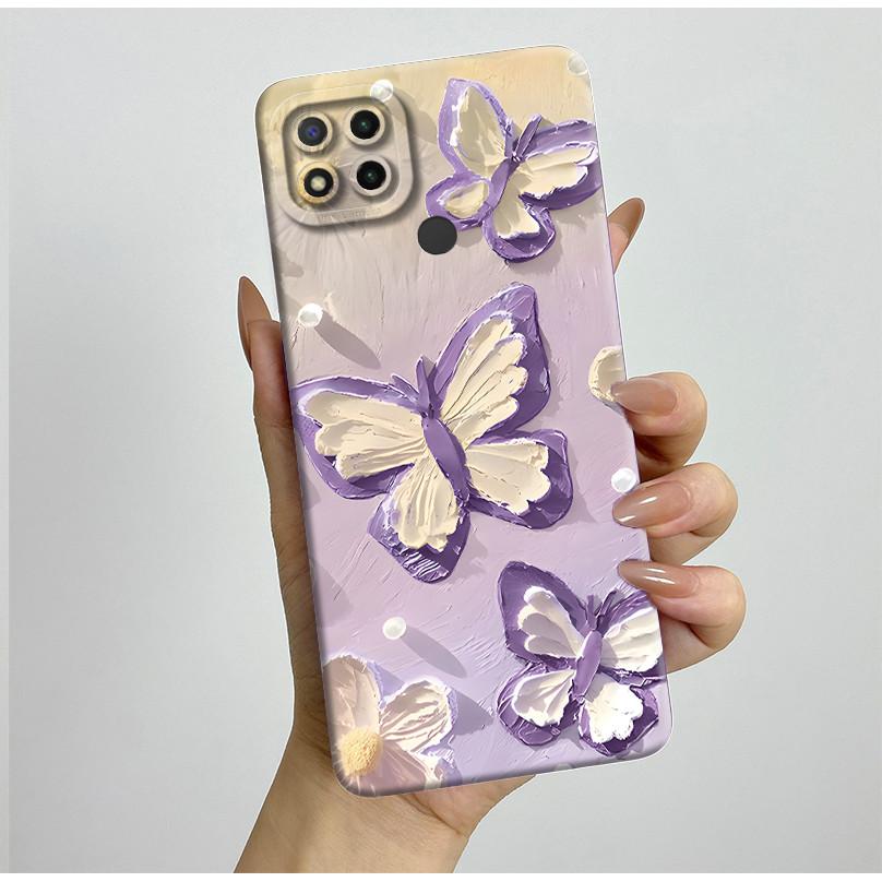 Phone Cases For Xiaomi Redmi 9C NFC 10A Fashion Butterfly Flowers Soft Silicone Back Cover For Redmi 9C Shockproof Coques Fundas