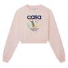 Casablanca Womens/Ladies Printed Cropped Long-Sleeved Sweatshirt