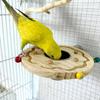Wooden Parrot Puzzle Wear-Resistant Block Cork Bird Perch Stand Bite Resistant Durable Parrot Cage Molar Bird Activity