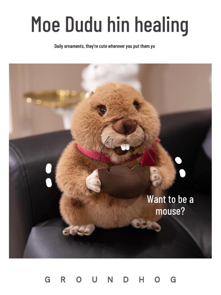 Nezha Reborn Plush Screaming Marmot Cotton Doll - Cute Birthday Gift