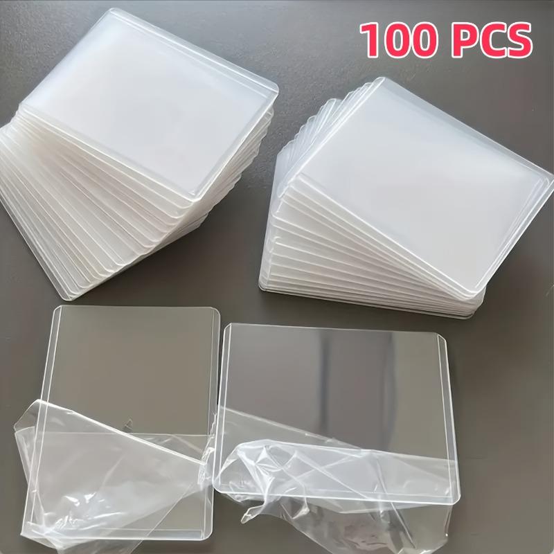 100pcs Double Sided Protective Film 3 X 4 Storage Loader Card Holder Baseball Football Basketball Hockey Golf Sports Cards Loads