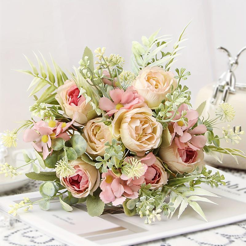30cm Pink Imitation Rose Peony Flower Decorations Birthday Party Supplies Garden Decorations Spring and Summer Home Decorations