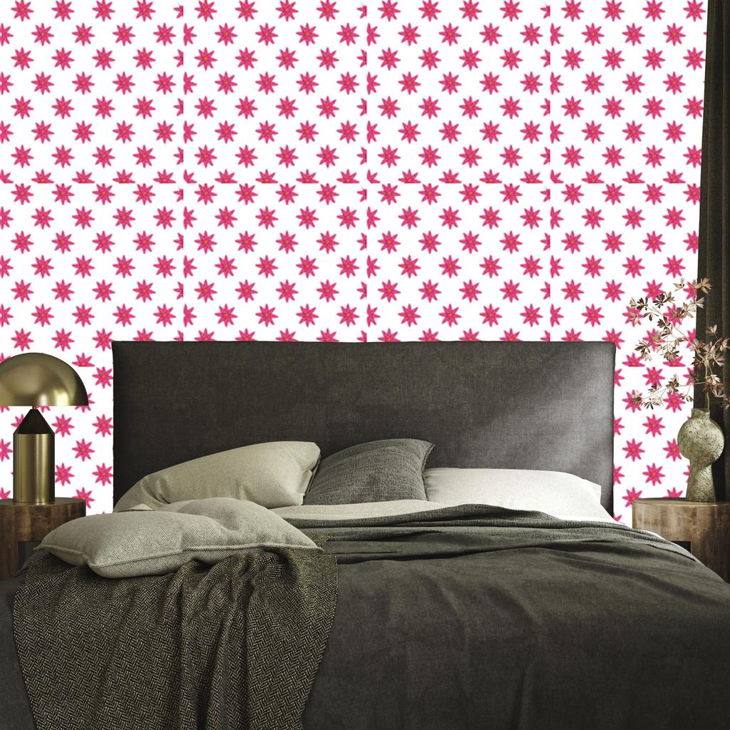 Wallpaper Flowers white, powder pink and pink for the living room and bedroom 50x1000