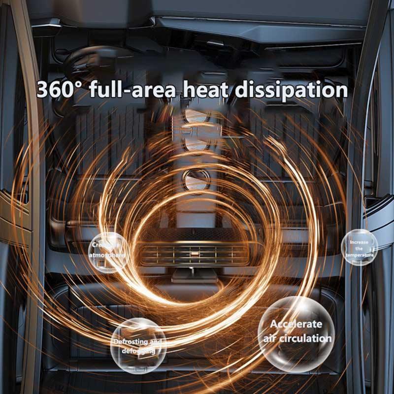 New Electric Car Heater Air Cooler Fan 12V Portable Demister Defroster Heating Fan 200W Dryer Windshield Defogging Accessroi