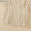 ZANZEA Women Casual V-Neck Short Sleeve Polka Dot Print Blouse