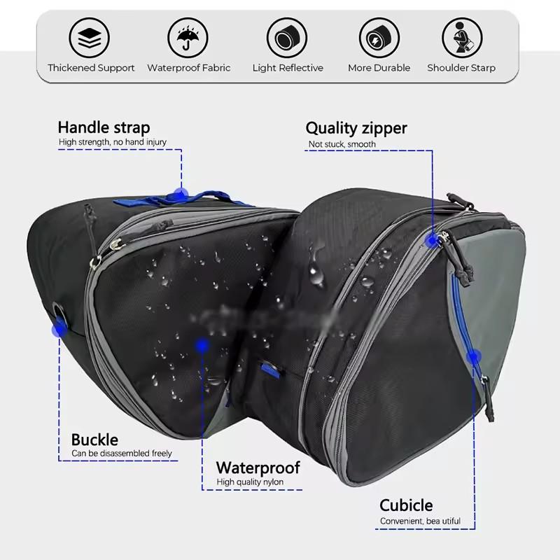 For Yamaha Tracer 9 Gt Tracer 9gt Motorcycle Luggage Bags Black Expandable Inner Bags Tracer9 Gt Tracer900