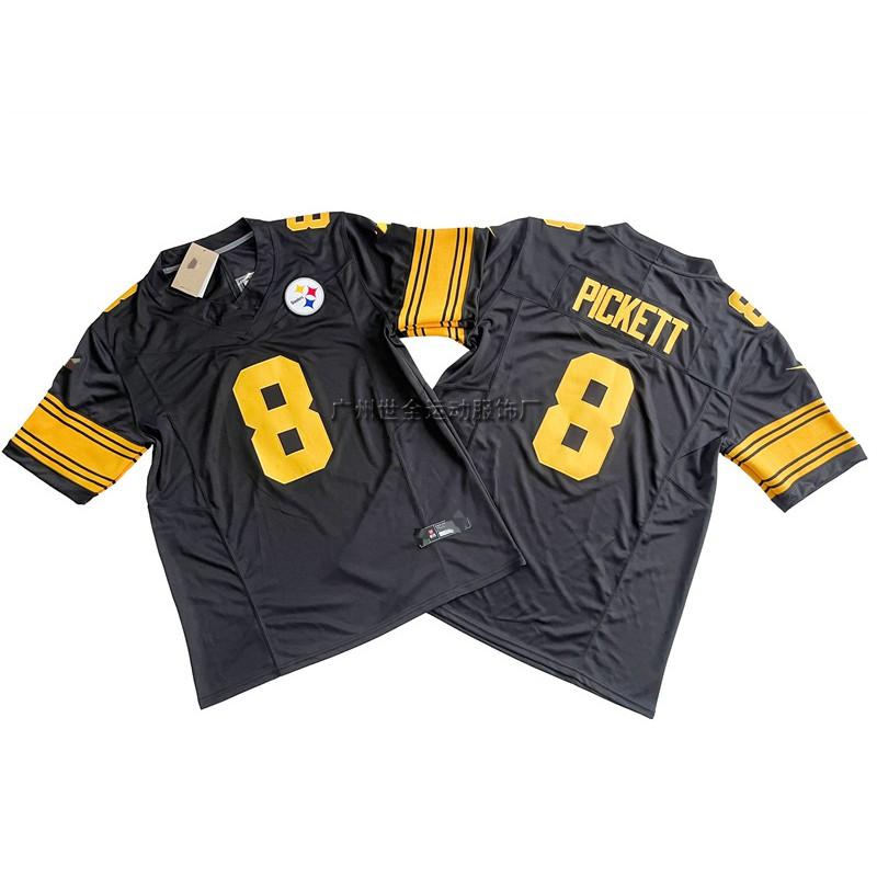 Pittsburgh Steelers Camiseta de Fan Legacy para Hombre Mezcla de Algodón Bordada Uniforme de Fútbol Rugby Deportes