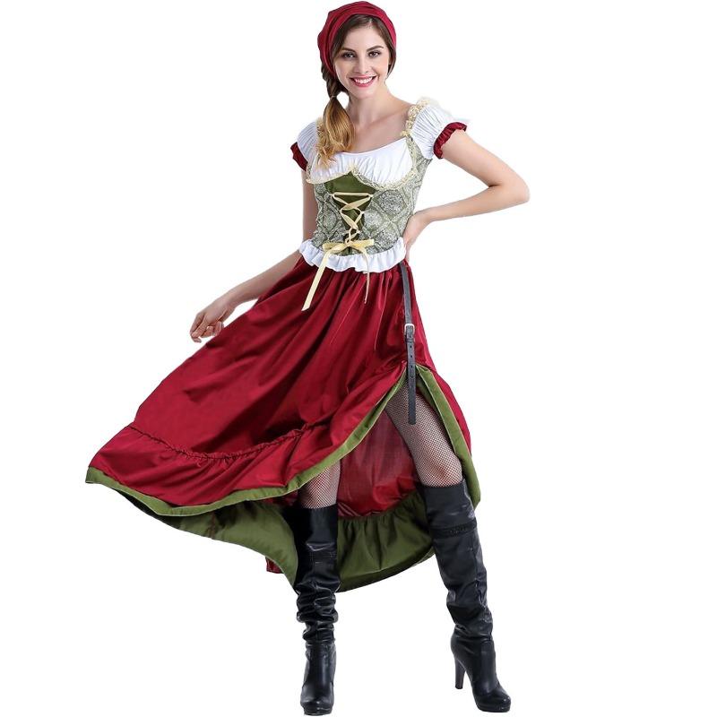 Oktoberfest Costume Adult Beer Girl Work Costume Bavarian Traditional Ethnic D Stage Costume