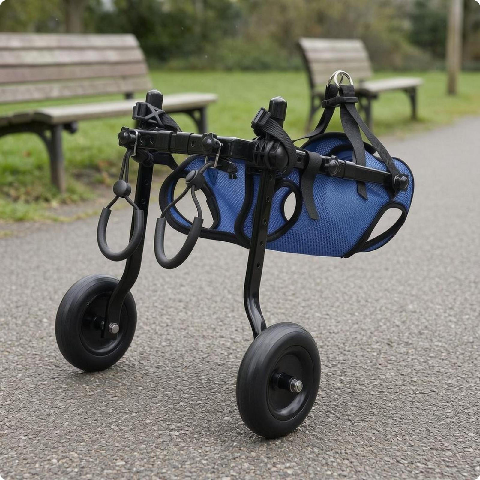 Dog Blue Ventilated Mesh Mobility Black