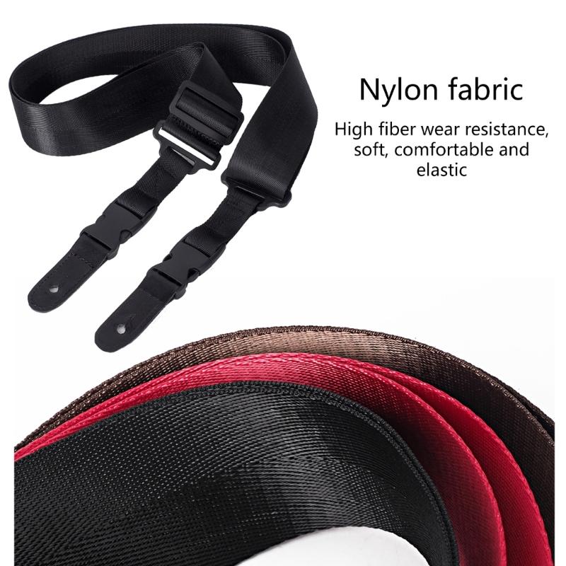 Leather Ends Guitar Strap Set with Picks Guitar Strap Acoustic Guitar Belt Strap