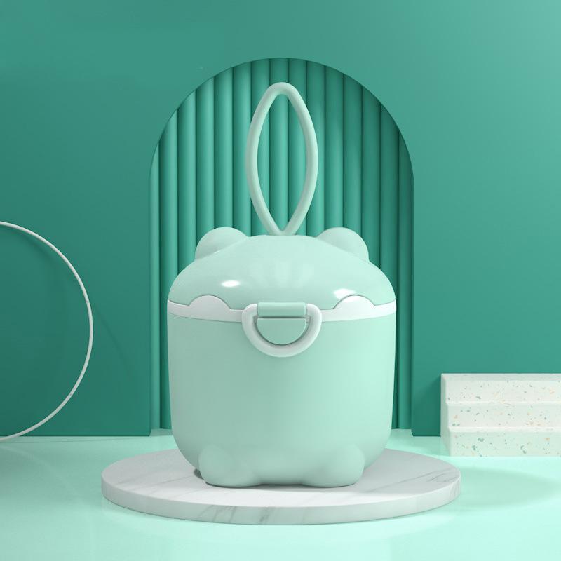 

Портативная коробка для детского сухого молока, милая коробка для хранения еды, коробка для хранения необходимых хлопьев, коробка для сухого молока для малышей, контейнер для закусок L зелёный