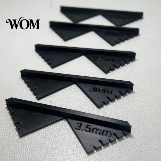 Taille-coin en carton 5 pièces/set Gabarits de coupe pour reliure, Outils de reliure, Guides 1,5 mm 2 mm, Règles de mesure en plastique 2,5 mm 3 mm 3,5 mm pour la fabrication d'albums