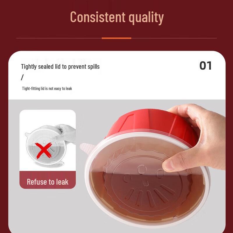 Goodgongbang Disposable Round Red & White Corrugated Takeout Bowls