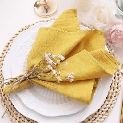 6pcs Cloth Napkins  Soft Washable 30x45cm Cotton Fabric Christmas New Year Home Decoration Serviette Kitchen Tea Towel Wedding Table Decor