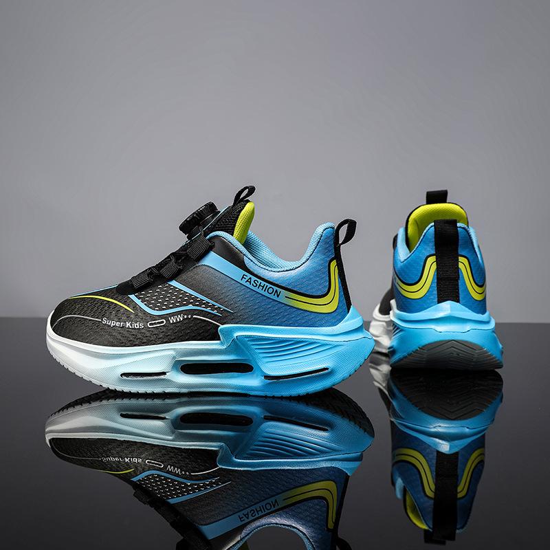 Boys 2025 Autumn New Children's Sports Shoes, Waterproof Leather Surface, Medium and Older Children's Ultra-light Soft-soled Running Shoes