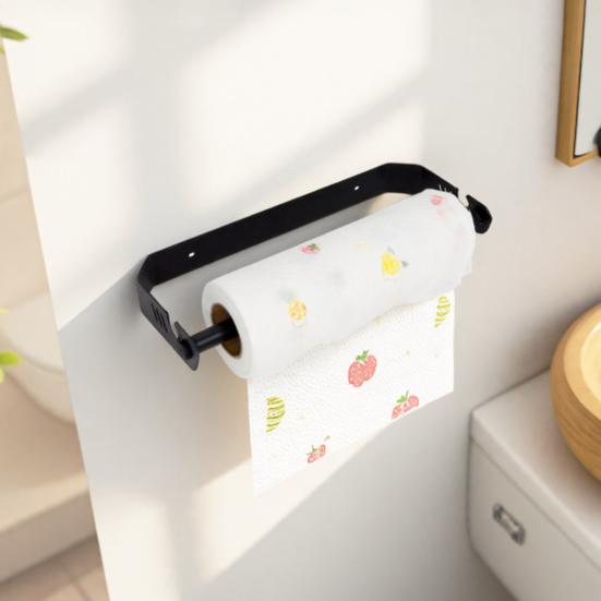 Yousheng Paper Towel Holder Universal Easy to Install Self Adhesive Wall Mount Heavy-Duty Hanging Paper Towel Roll Holder